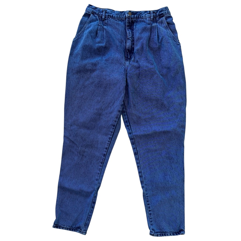 VTG Oscar de la Renta Size 18 (32x30) Acid Wash High Rise‎ Mom Women's Jeans